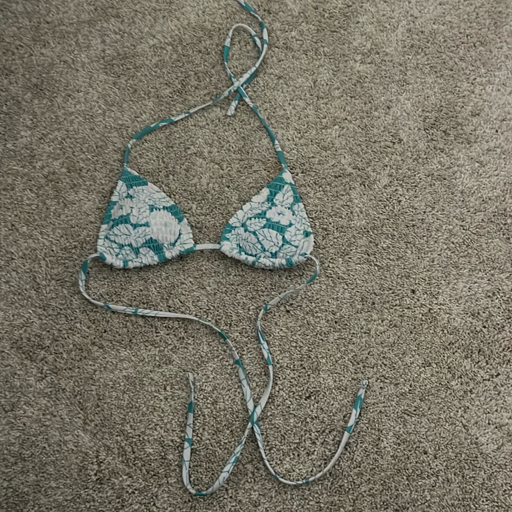 Green floral bikini